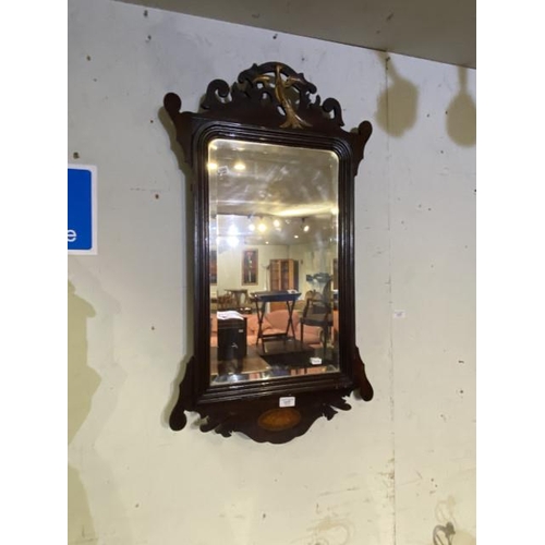 87 - 19th century Ho-Ho mirror 91 x 51cm