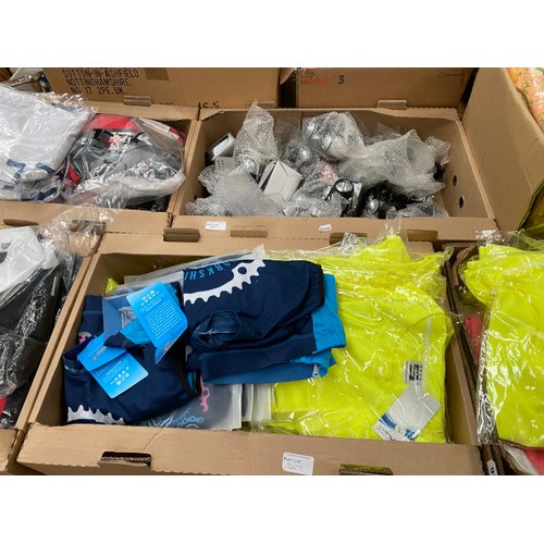 567 - Large collection of mainly events cycling jersey & short sets, single cycling jersey's, Box of Speg ... 