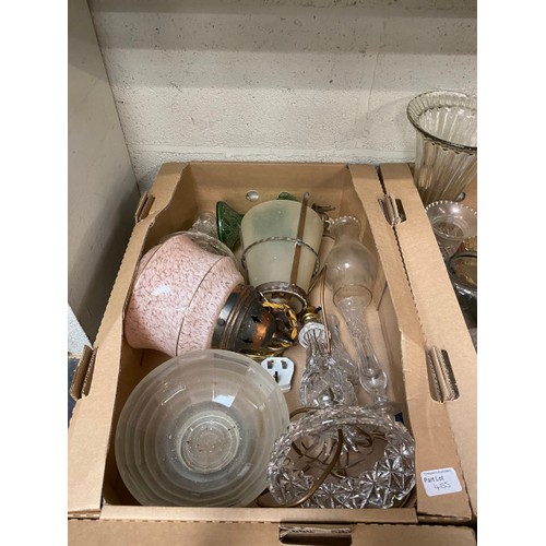 455 - 6 good boxes of glassware inc. Strathearn, Swedish art glass, Murano, Carnival, etc.