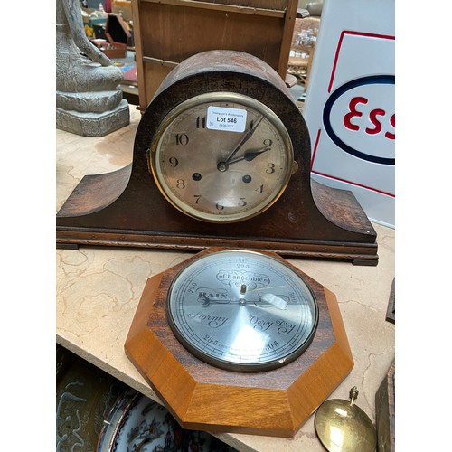 546 - 11 clocks & barometers inc. Westclox, Smiths, Metamec, Bayard etc.