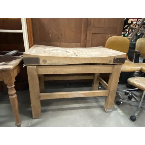 108 - Good quality butchers block 79H, 166W, 67D