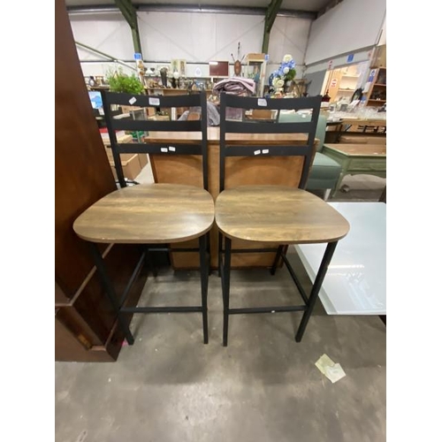 215 - Pair of contemporary bar stools 44W