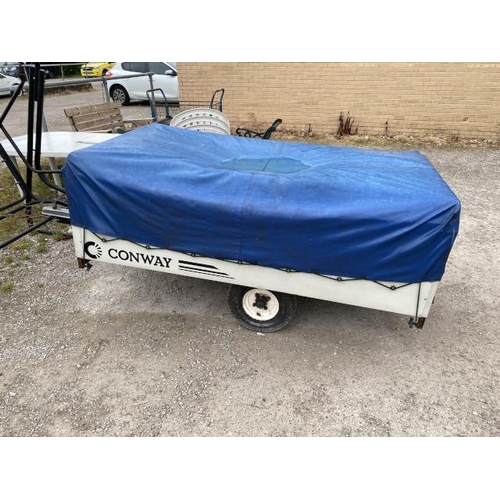 255 - Conway trailer tent bought in West Germany on 29th June 1981 (sold as seen)