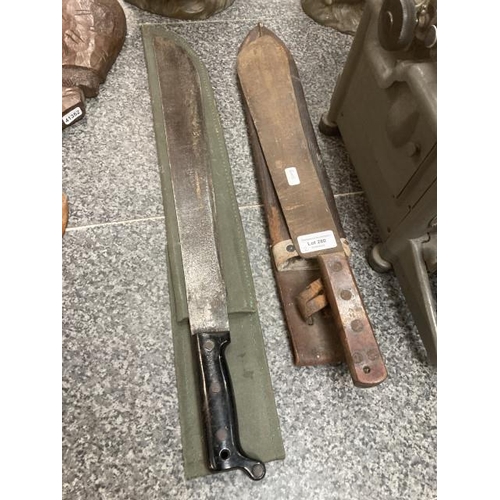 280 - US WWII True Temper Military Machete. Blade stamped with the following words - 