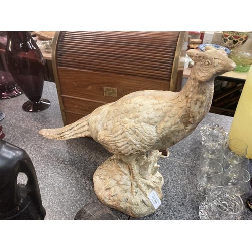 288 - Gilt resin Pheasant 38cm H