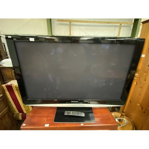 61 - Panasonic TH-50PZ80B TV with power lead and remote