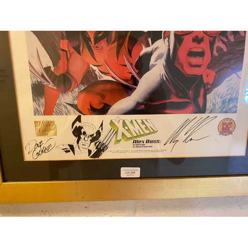 320 - Framed X-Men Alex Ross: In Homage to & signed by Dave Cockrum Marvel Limited 332/1000 61x85cm