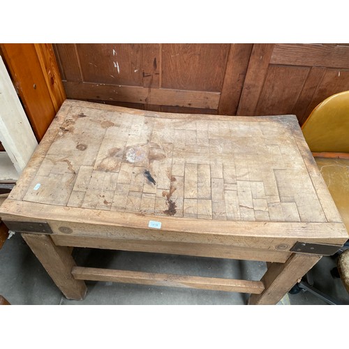 108 - Good quality butchers block 79H, 166W, 67D