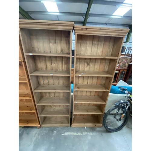 102 - 2 Pine bookcases 186H 65W 23D