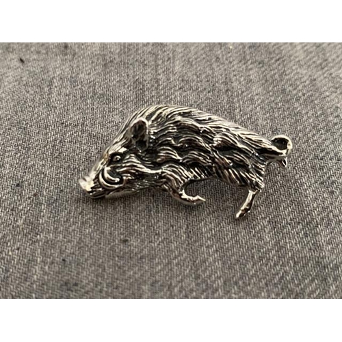 284 - Silver wild Boar brooch