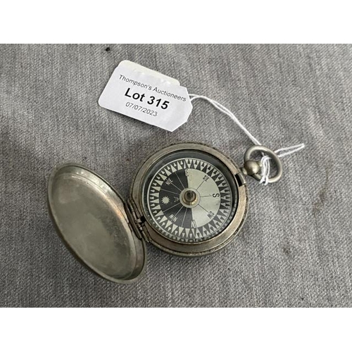 315 - Vintage pocket watch compass