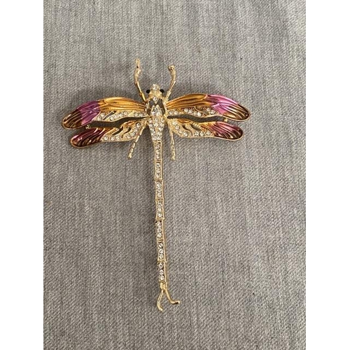 321 - Large articulated Dragon Fly brooch