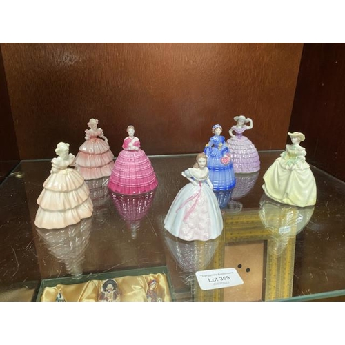 369 - 7 Coalport Minuette figurines Joanne, Autumntime, Summertime, Michelle, Wintertime, Chloe & Springti... 