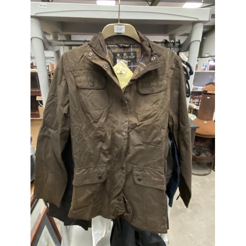 457 - Barbour Ladies Utility coat in brown, size 14 (new with tags)