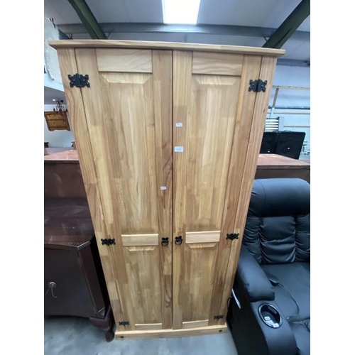 75 - Mexican Pine wardrobe 175H 82W 50D