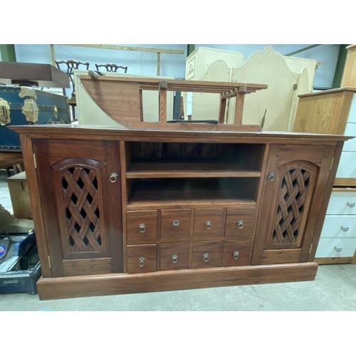 84 - Indonesian teak sideboard 89H 162W 48D