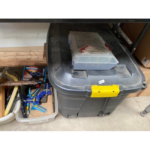 479 - Large quantity of workshop tools to include drill bits, saws, levels etc