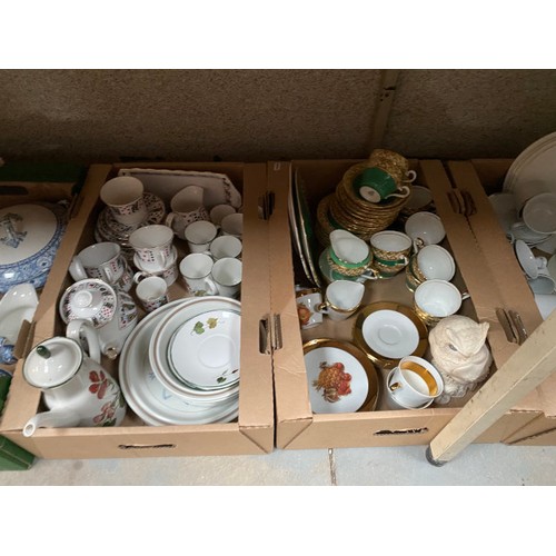 442 - 8 boxes of part tea & dinner sets inc. Aynsley, Queen's, Wood & Son Ltd 