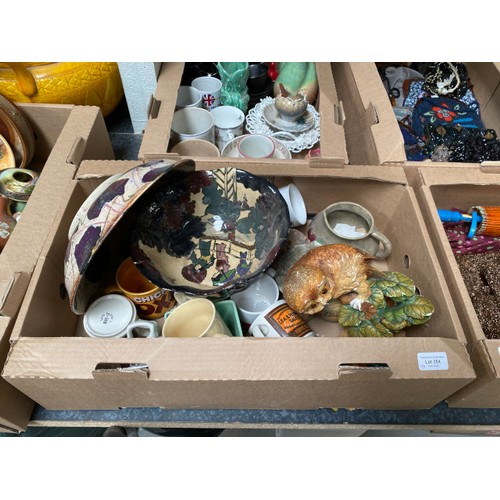 354 - Approx. 15 good boxes of ceramics inc. Royal Cauldon, Watcombe Pottery, Denby, Chinese, Poole, Wade,... 