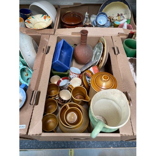 354 - Approx. 15 good boxes of ceramics inc. Royal Cauldon, Watcombe Pottery, Denby, Chinese, Poole, Wade,... 