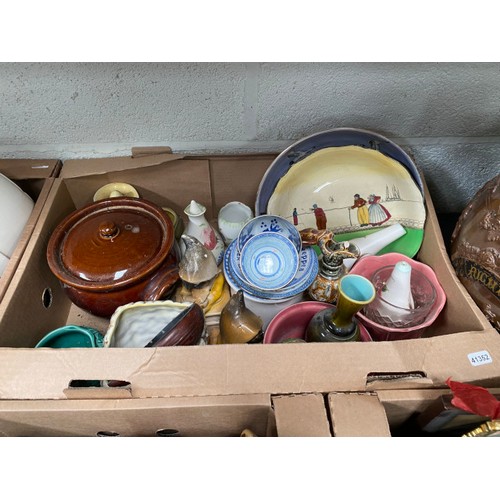 354 - Approx. 15 good boxes of ceramics inc. Royal Cauldon, Watcombe Pottery, Denby, Chinese, Poole, Wade,... 