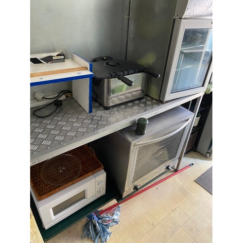 496 - Catering van to include under counter fridge and freezer, table top fridge, microwave, Novo coffee m... 