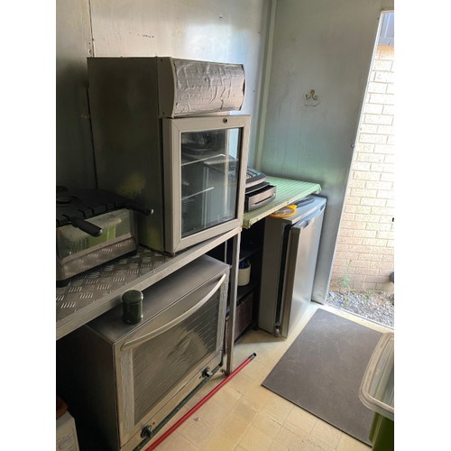 496 - Catering van to include under counter fridge and freezer, table top fridge, microwave, Novo coffee m... 