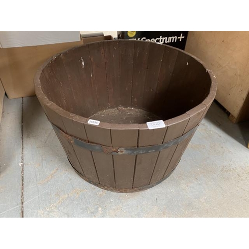 457 - Half barrel planter 53cm diameter x 32cm deep