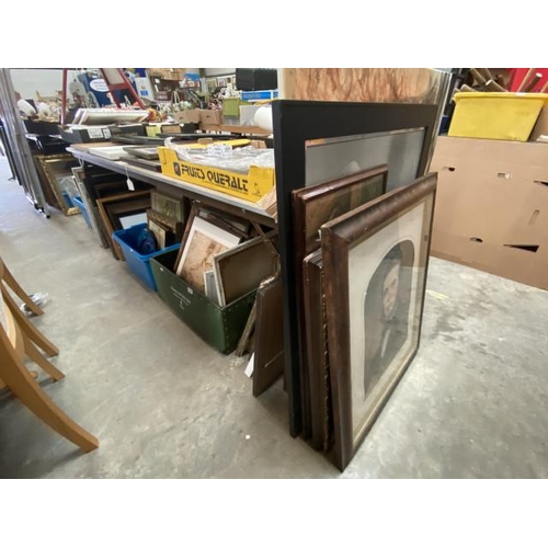 488 - Assorted mirrors, prints, canvases etc