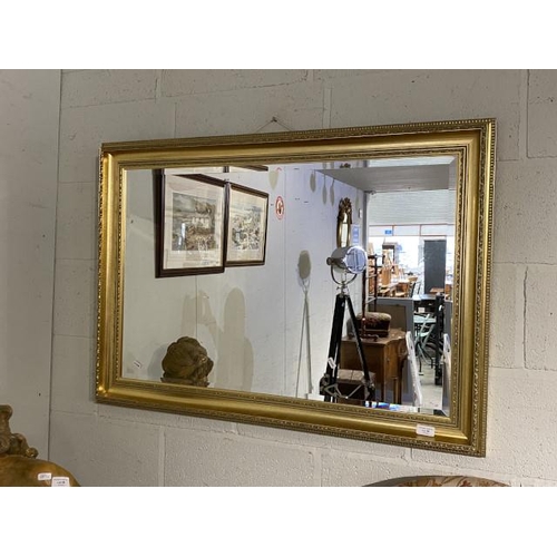 66 - Good quality gilt bevel edged mirror 75Hx106