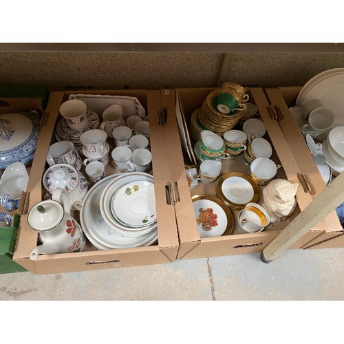 465 - 8 boxes of part tea & dinner sets inc. Aynsley, Queen's, Wood & Son Ltd 