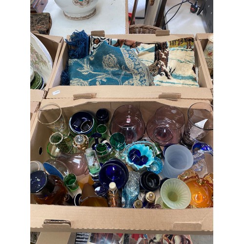 476 - 14 boxes of collectables including art glass, cut glass, ceramics, Royal Doulton, Alfred Meakin, Old... 