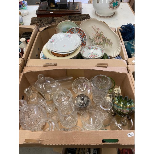 476 - 14 boxes of collectables including art glass, cut glass, ceramics, Royal Doulton, Alfred Meakin, Old... 