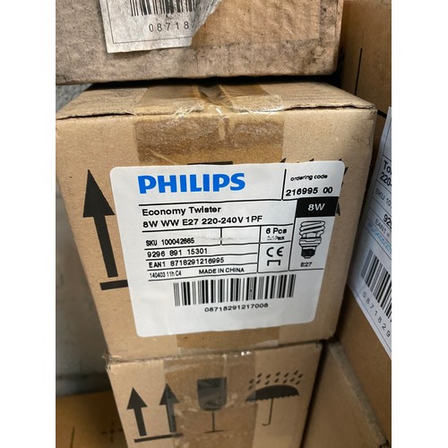 9 - Approximately 250 Philip’s E14 and Pila E27 lightbulbs (ex shop stock)