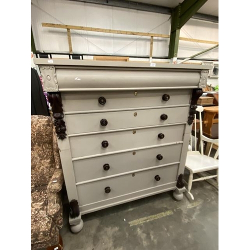 101 - Painted Scotch chest 148H 126W 60D (splits into 2 sections)