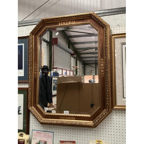 438 - Good quality gilt framed bevel edged mirror 84x65cm