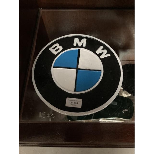 455 - BMW Cast Iron wall plaque