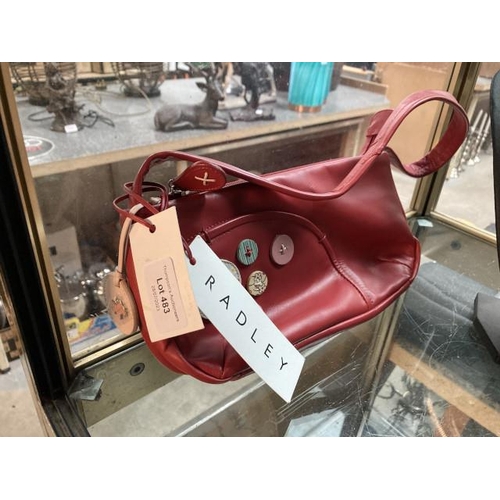 483 - Radley red leather handbag (new with tags)