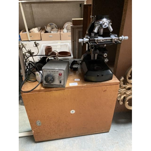 519 - Cased Russian OMO microscope (sold as seen)