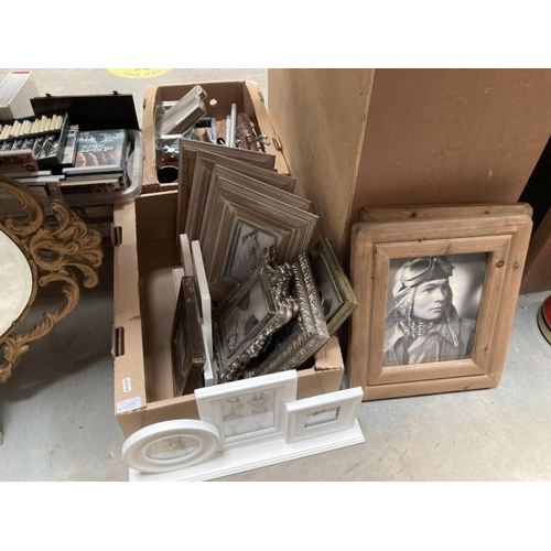 520 - Box of assorted shabby chic photograph frames (new, ex show house)