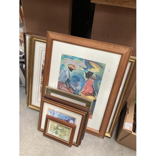 530 - Assorted framed pictures and prints including J. Gope, Thornton Dale - pencil signed Sturgeon print