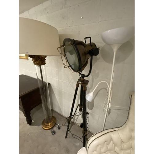 67 - Tripod spotlight standard lamp 170H (new, ex show home)