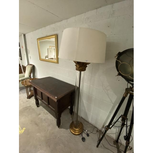 68 - Contemporary gilt and glass standard lamp 185H (new, ex show home)