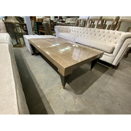 76 - Roche Bobois marble “Eiffel” coffee table 45H 140W 90D