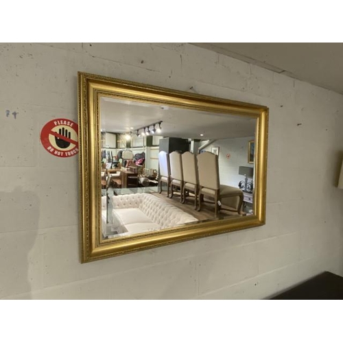 78 - Gilt framed bevel edged mirror 75x106cm