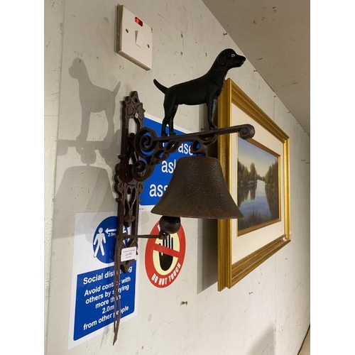 92 - Cast wall mounted dog bell