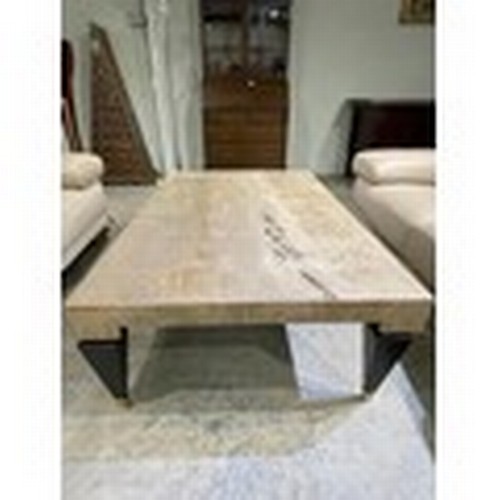 76 - Roche Bobois marble “Eiffel” coffee table 45H 140W 90D