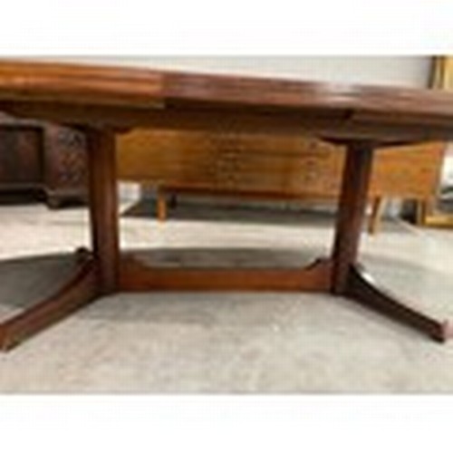 60 - Brazilian rosewood dining table by Archie Shine for Robert Heritage with 1 leaf (Purchased from Harr... 