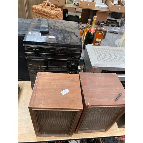 544 - Large quantity of stereo equipment including AIWA, Technics, Pioneer, Panasonic, Sony (all untested,... 