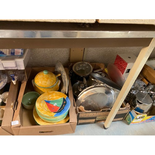 534 - 8 boxes of collectables including Royal Doulton “Rondelay” table wares, Portmeirion lasagne dish, sa... 